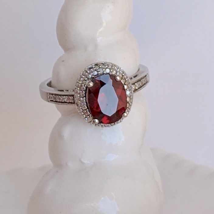 Rhodolite Garnet 2 Ct TW Diamond 98$
